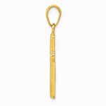 10K / 14K Yellow Gold Cross Pendant - Product Photo