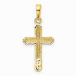 10K / 14K Yellow Gold Cross Pendant - Product Photo