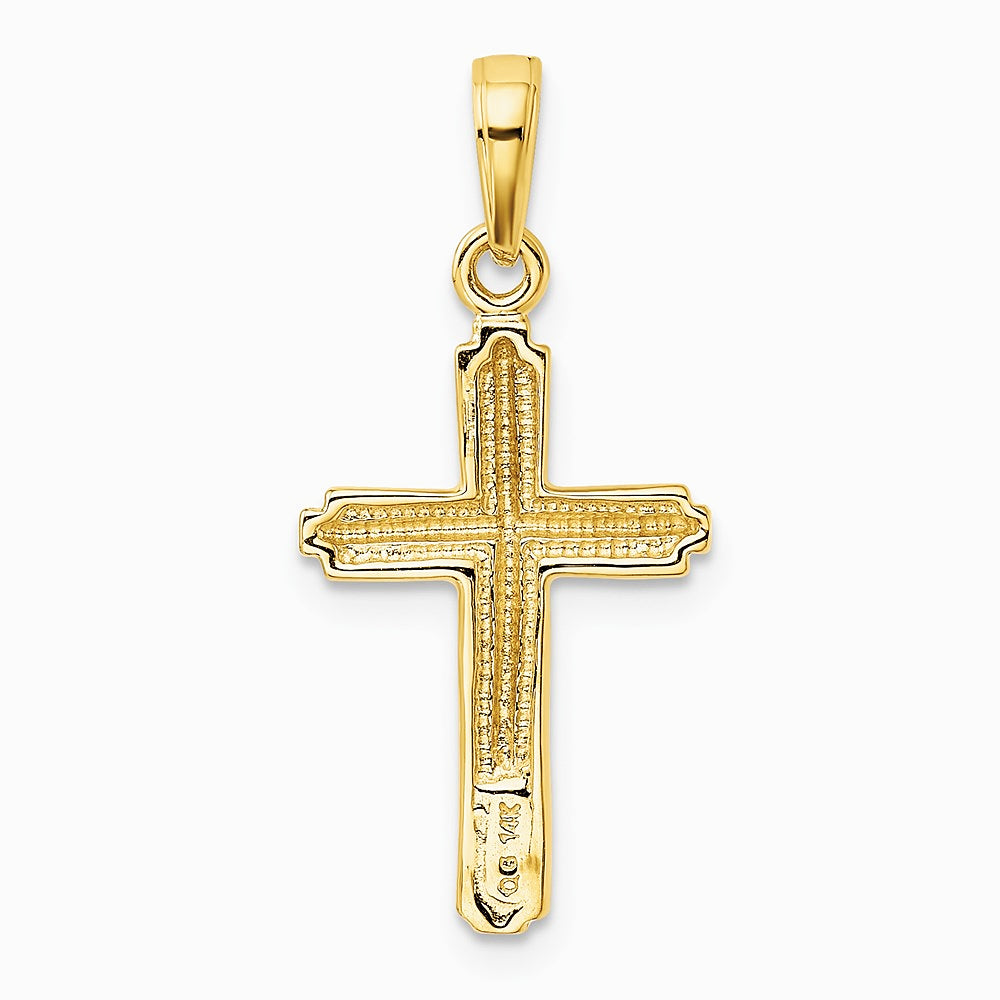 10K / 14K Yellow Gold Cross Pendant - Product Photo