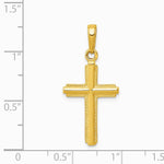 10K / 14K Yellow Gold Cross Pendant - Product Photo
