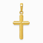 10K / 14K Yellow Gold Cross Pendant - Product Photo