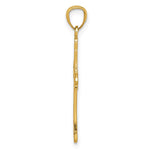 14k Gold Polished Filigree Cross Pendant - Product Photo