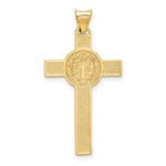 14K Two-Tone St. Benedict Medal Crucifix Cross Pendant - Product Photo