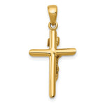 10K / 14K Yellow Gold Gold Polished 2-D Crucifix with Jesus on Cross Pendant - Product Photo