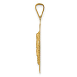 14K Yellow Gold Polished Diamond-Cut Lady Of Guadalupe Oval Pendant - Product Photo
