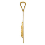 14K Yellow Gold Polished Diamond-Cut Lady Of Guadalupe Oval Pendant - Product Photo