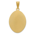 14K Yellow Gold Polished Diamond-Cut Lady Of Guadalupe Oval Pendant - Product Photo