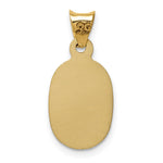14K Yellow & Rhodium with Rhodium Diamond-Cut Lady Of Guadalupe Oval Pendant - Product Photo