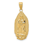 14K Polished Our Lady Of Guadalupe Oval Disc Engraved Pendant - Product Photo