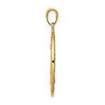 10K / 14K Yellow Gold Gold Satin and Polished Finish Miraculous Medal Pendant - Product Photo