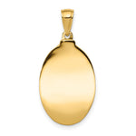 10K / 14K Yellow Gold Saint Anthony Oval Medal Pendant - Product Photo