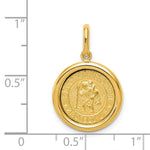 14K Polished And Satin St Christopher Medal Pendant - Product Photo