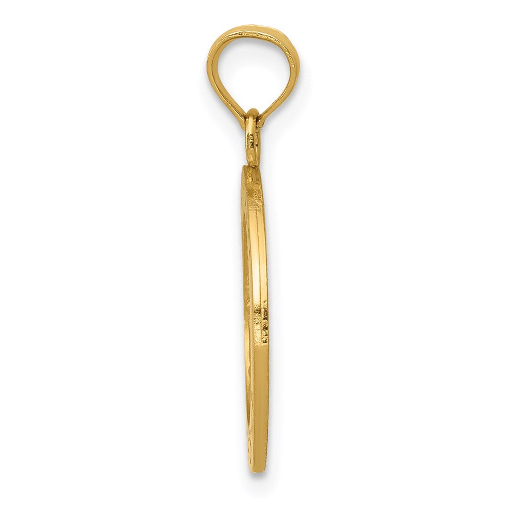 10K / 14K Yellow Gold Saint Michael Medal Pendant - Product Photo