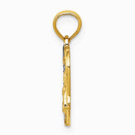 10K / 14K Yellow with Rhodium with Rhodium Angel in Heart w/ Star Pendant - Product Photo