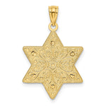 14K Two-Tone Polished Reversible Filigree Star Of David Pendant - Product Photo