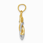 10K / 14K Two-tone Polished Star of David Pendant - Product Photo