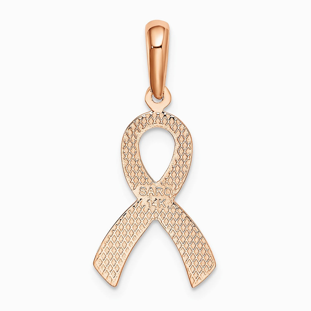 10K / 14K Rose Gold Awareness Pendant - Product Photo