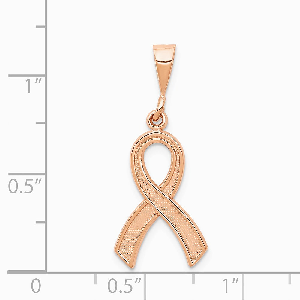 10K / 14K Rose Gold Awareness Pendant - Product Photo