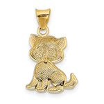 14k Polished Moveable Cat Pendant - Product Photo