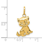 14k Polished Moveable Cat Pendant - Product Photo