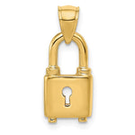 14K Polished Lock Charm - Product Photo