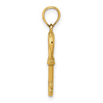 14k Polished 3D Heart Key Pendant - Product Photo