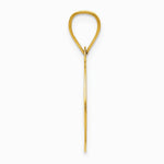14K Yellow Gold Polished Cut-out Heart Circle Disc Pendant - Product Photo