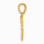 14K Yellow & Rhodium with White Rhodium Infinity Heart Pendant - Product Photo