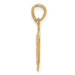 14k Break Apart Diamond-cut TE AMO Heart Pendant - Product Photo