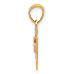 14k Two-tone Diamond-cut 15 Pendant - Product Photo