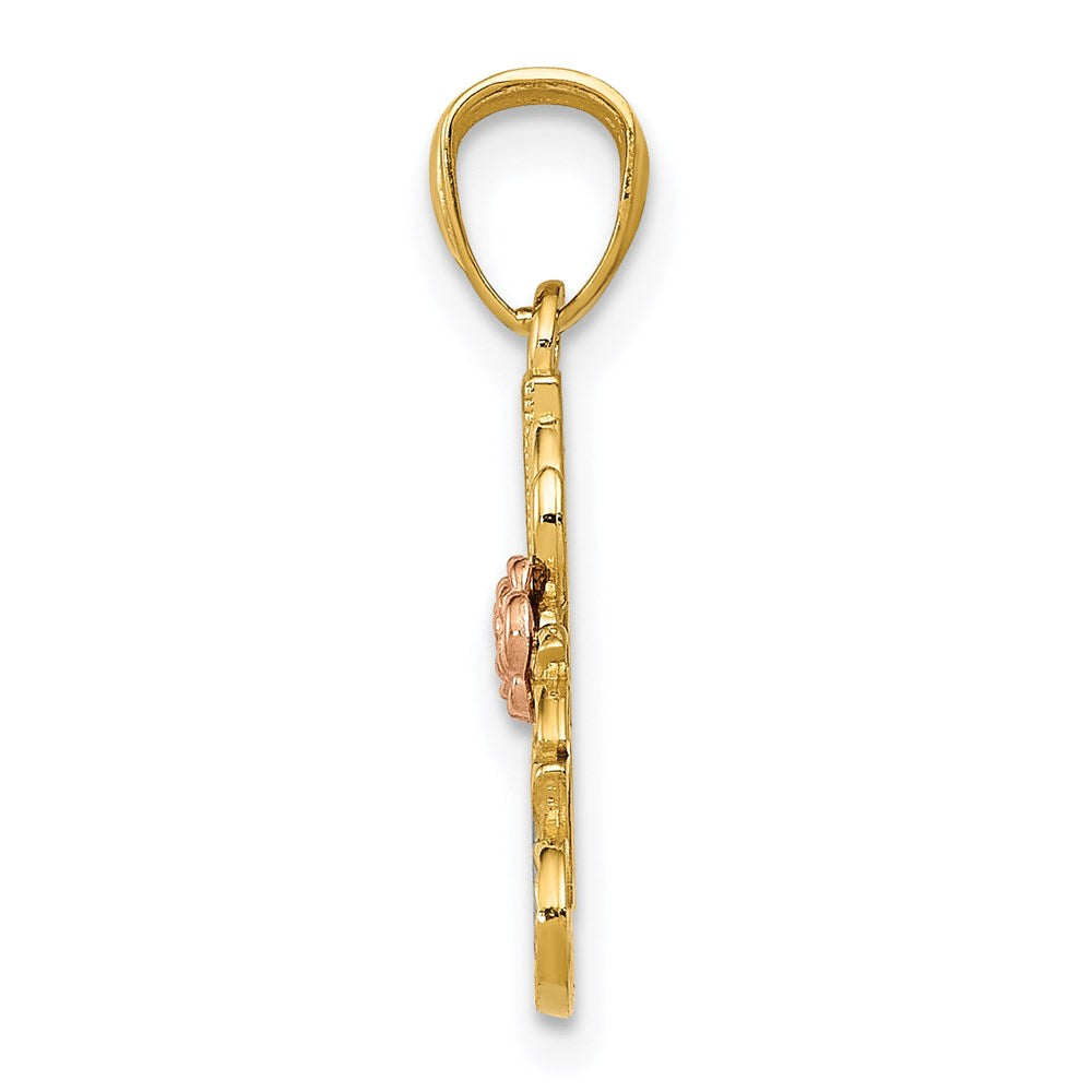 14K Two-tone with White Rhodium DC 