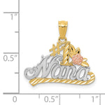 14K Two-tone with White Rhodium DC 