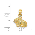 14k Polished Rabbit Pendant - Product Photo