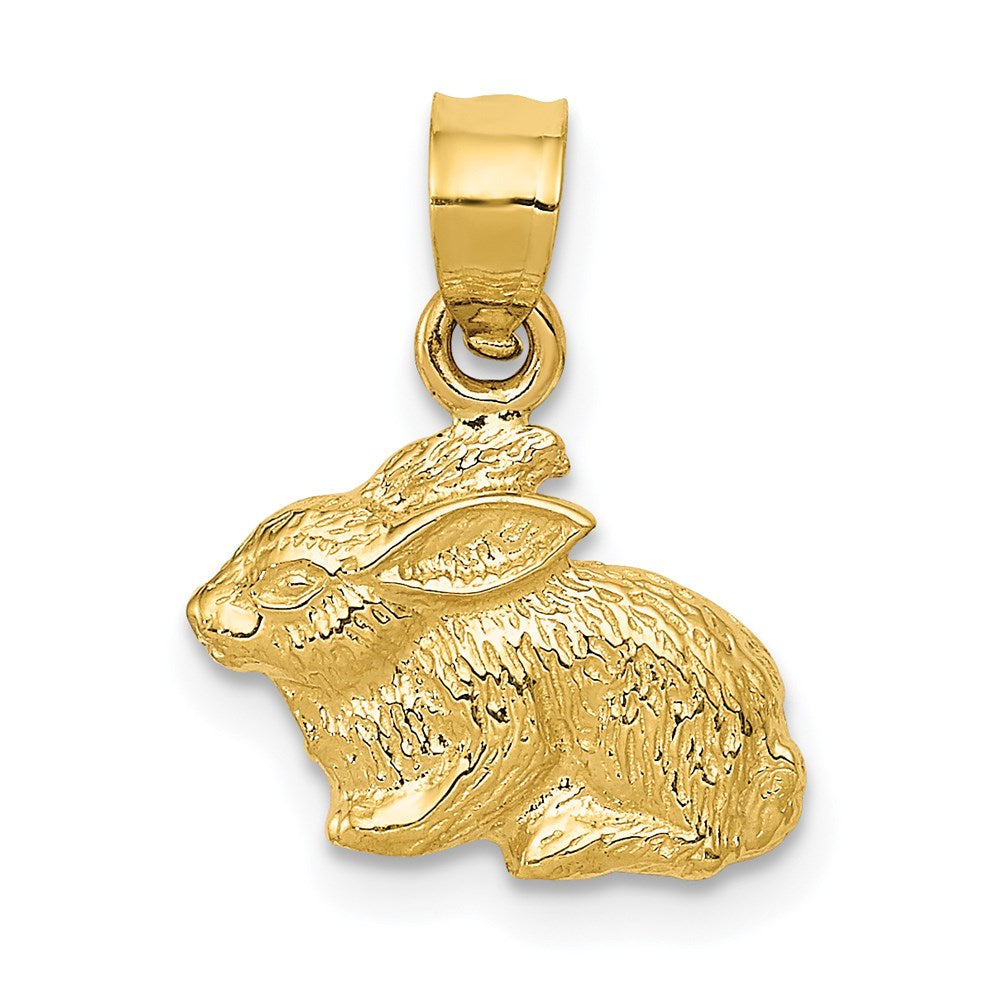 14k Polished Rabbit Pendant - Product Photo