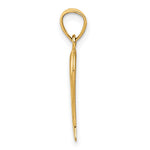 10K / 14K Yellow Gold Italian Horn Pendant - Product Photo