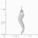 10K / 14K White Gold Italian Horn Charm - Product Photo