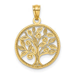 14k Polished Tree Of Life in Round Pendant - Product Photo