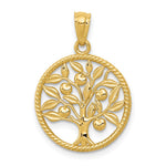14k Polished Tree Of Life in Round Pendant - Product Photo