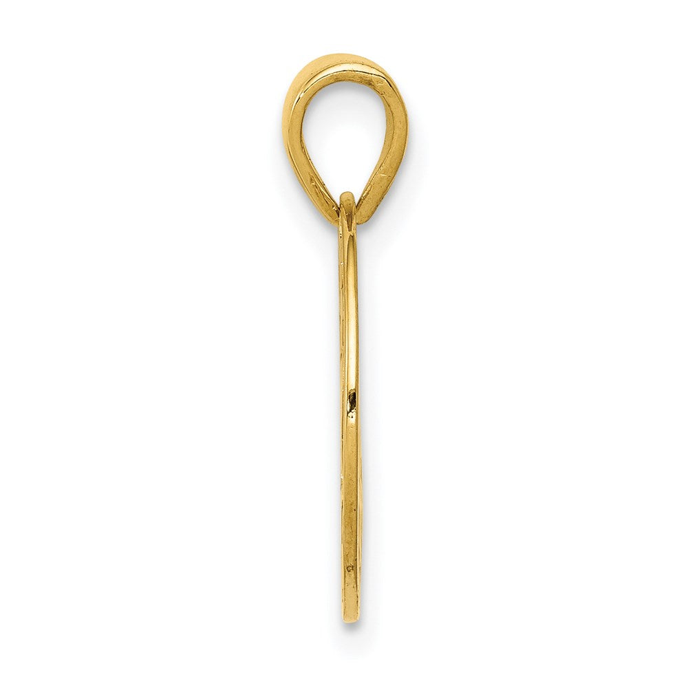 14K Yellow Gold Gold Polished Tree in Circle Pendant - Product Photo
