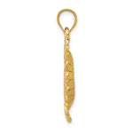 14k Two-tone Polished Sunflower Pendant - Product Photo
