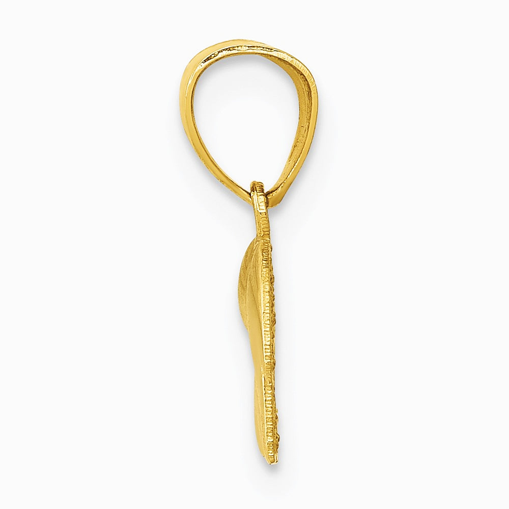 10K / 14K Yellow Gold Polished Elephant Pendant - Product Photo
