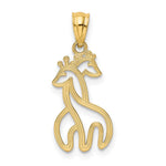 14K Polished Interlocking Giraffes Pendant - Product Photo