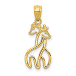 14K Polished Interlocking Giraffes Pendant - Product Photo