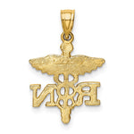 14k Diamond-cut RN Pendant - Product Photo