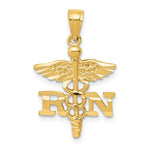14k Diamond-cut RN Pendant - Product Photo