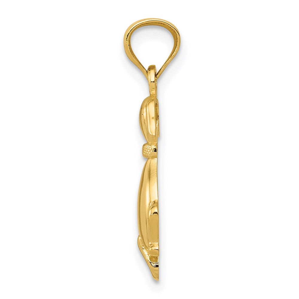 14k Polished Sitting Dog Pendant - Product Photo
