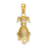 14k Polished Sitting Dog Pendant - Product Photo