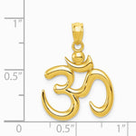 10K / 14K Yellow Gold Polished Om Symbol Pendant - Product Photo
