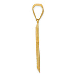 14K Yellow Gold Diamond-cut Center Cross Pendant - Product Photo