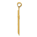 14k Diamond-cut Latin Cross Pendant - Product Photo